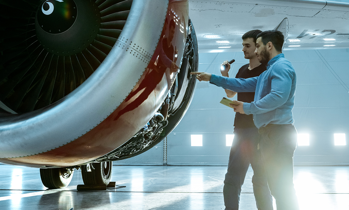 check of an aircraft engine