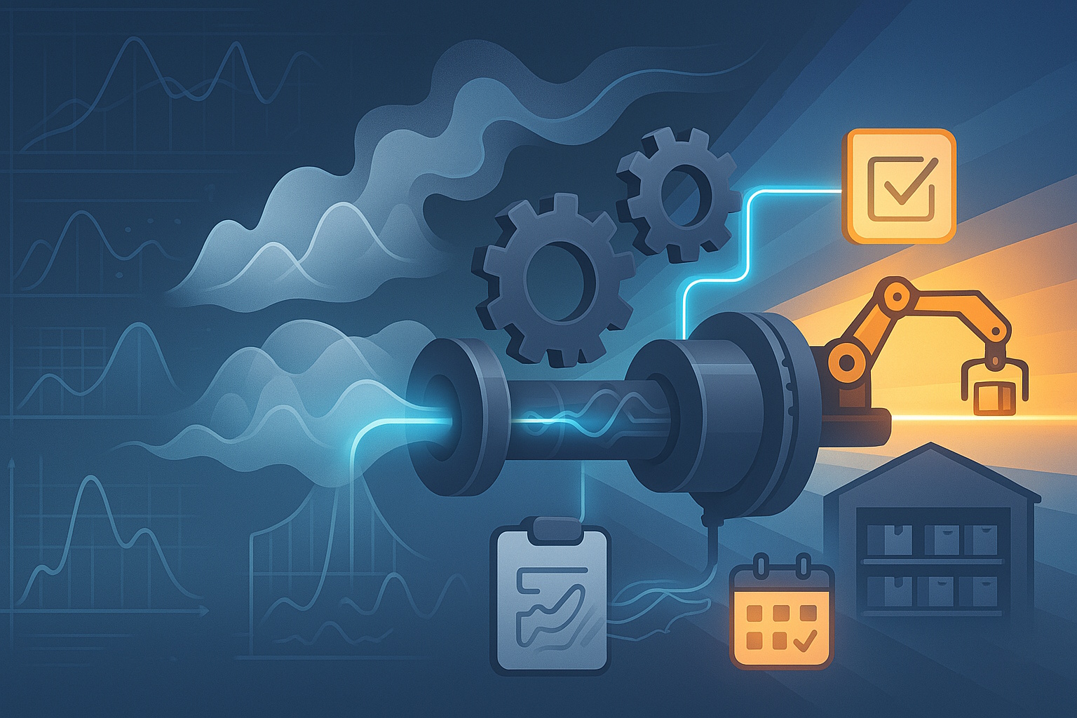 Abstract allegory of forecasting and optimization